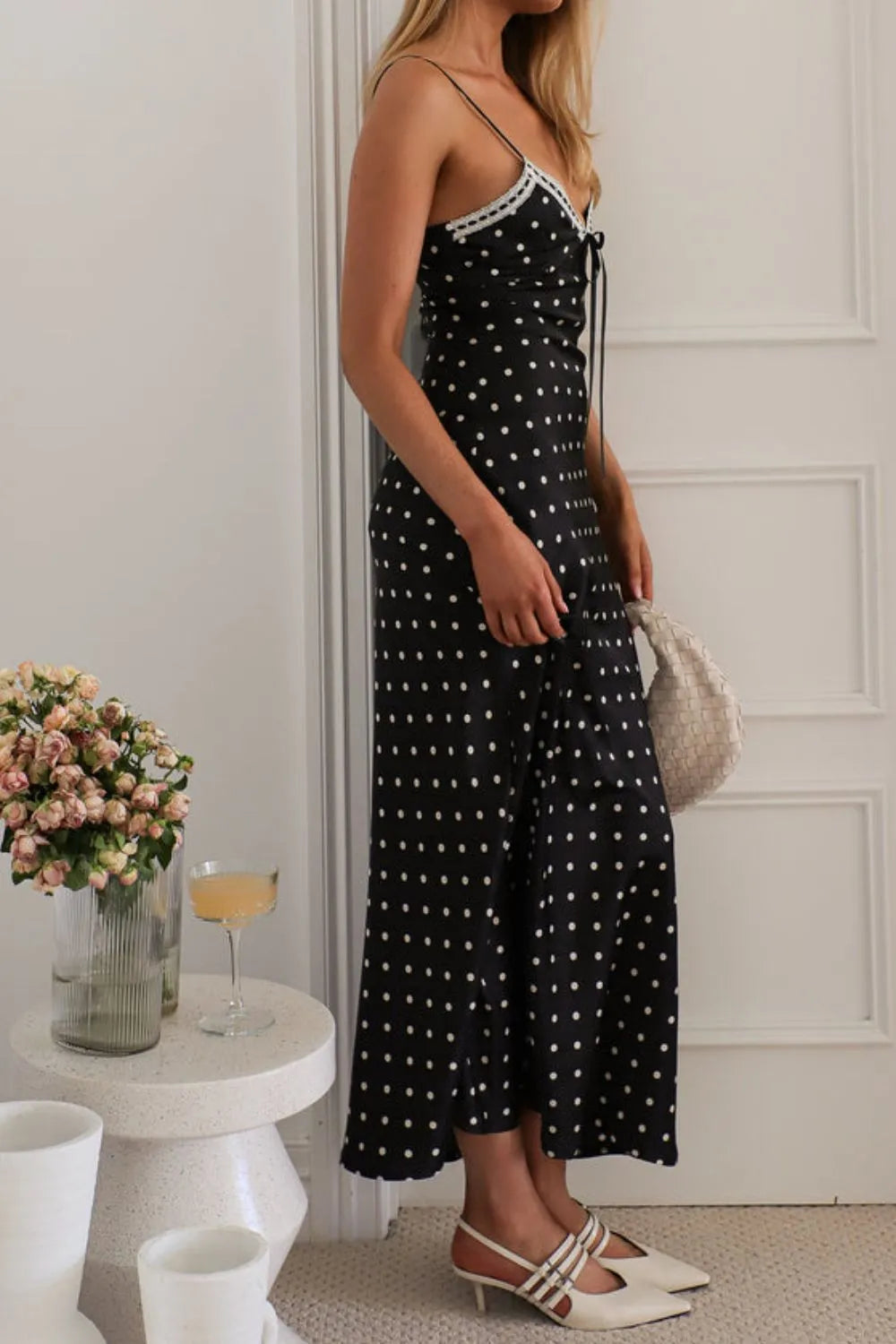 Polka Dot Square Neck Midi Cami Dress e9591db6-4d68-4c6b-b279-efc32471a3d2-Max-Origin