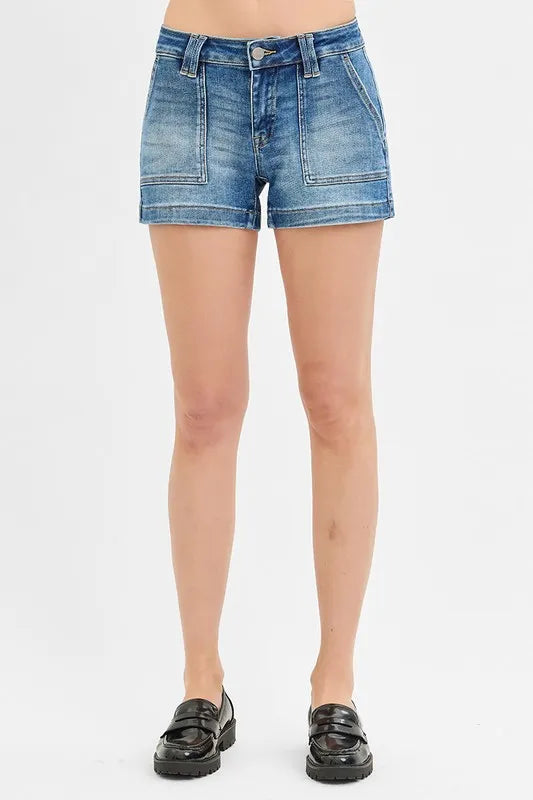RISEN Low Rise Patched Pocket Shorts e95d84727b6f4ff2a3dc50f544d9a59a-Max-Origin
