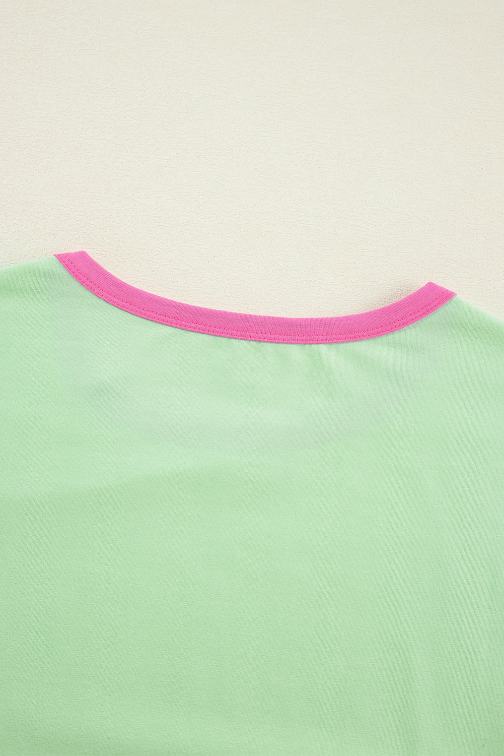 Green Color Block Sleeve Loose Fit Top e96fb3a628ea8570