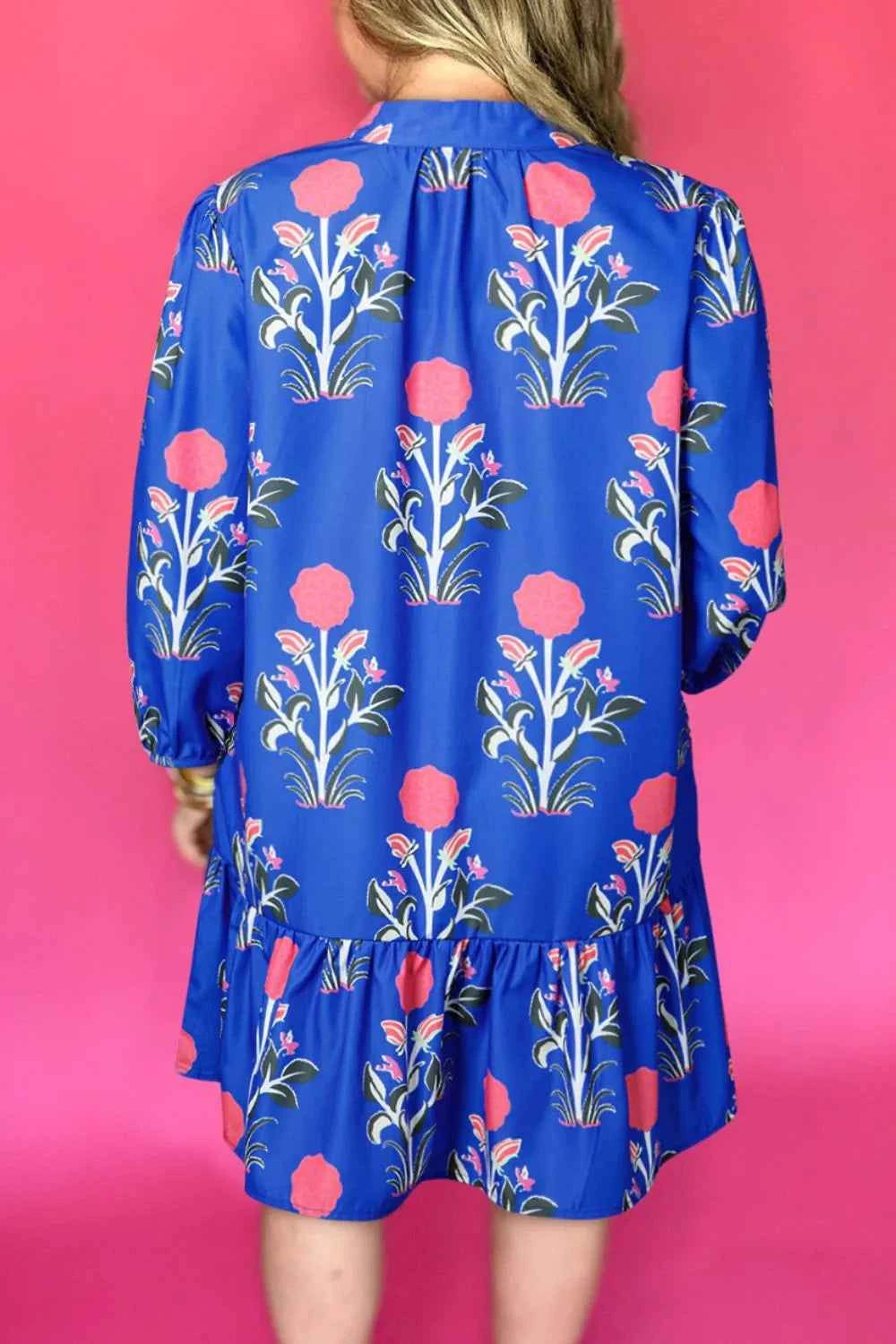 Floral Print Long Sleeve Ruffle Hem Dress e98d3b34-6884-4cbc-9918-f9c4b0006f12-Max-Origin