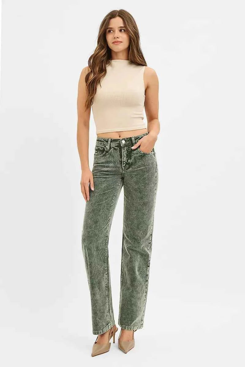 RISEN Tummy Control Mid Rise Straight Leg Corduroy Pants e99d3760-31e3-48d8-9ea5-47af360e144c-Max-Origin