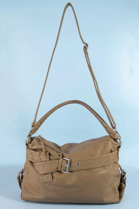 Fame Buckle Strap Detail Leather Handbag e9abc23f37e943ffb66b41eda3c551f0-Max-Origin