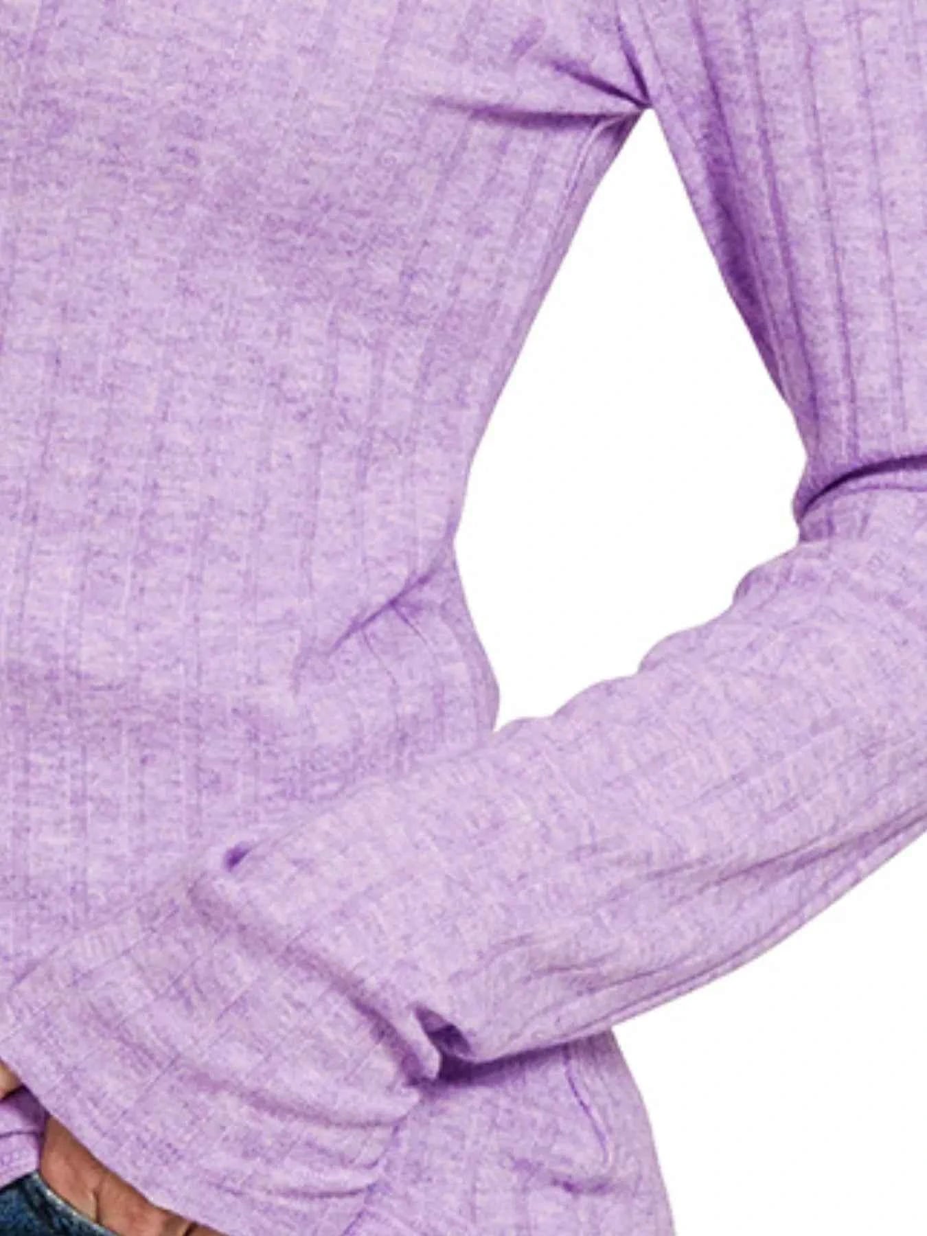 Zenana Ribbed Long Sleeve Round Neck T-Shirt e9cfdc82-70ad-412e-831d-6df3120b746a-Max-Origin