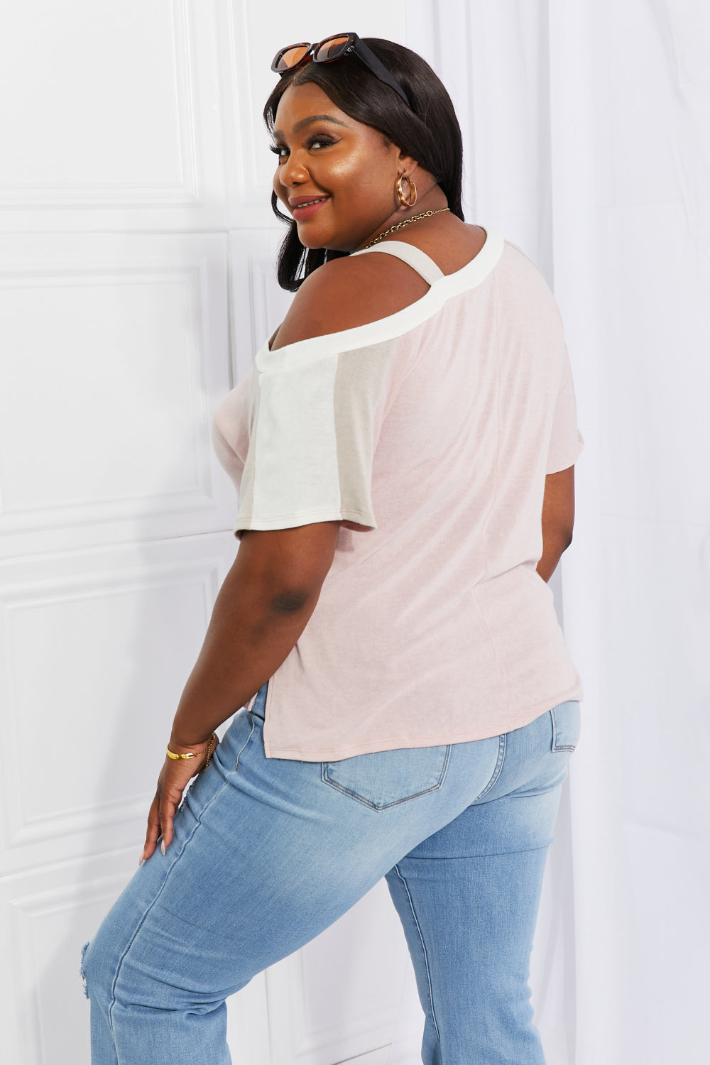 Andree by Unit Full Size Something Simple Cold Shoulder Tee e9d64761bbbc477b9b70468b1c3b4e04-Max