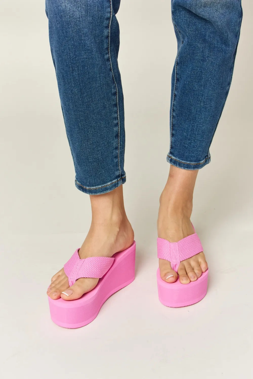 WILD DIVA Open Toe Platform Wedge Sandals e9d6ad54-3ecb-49c4-ae52-b3bed249d010-Max