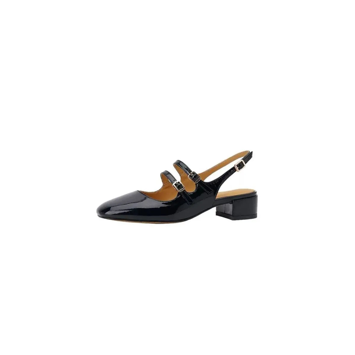 Round Toe Block Heels Loafers Black e9dd3e6b-684c-4fb9-a936-3eab4dd27ab6-Max-Origin