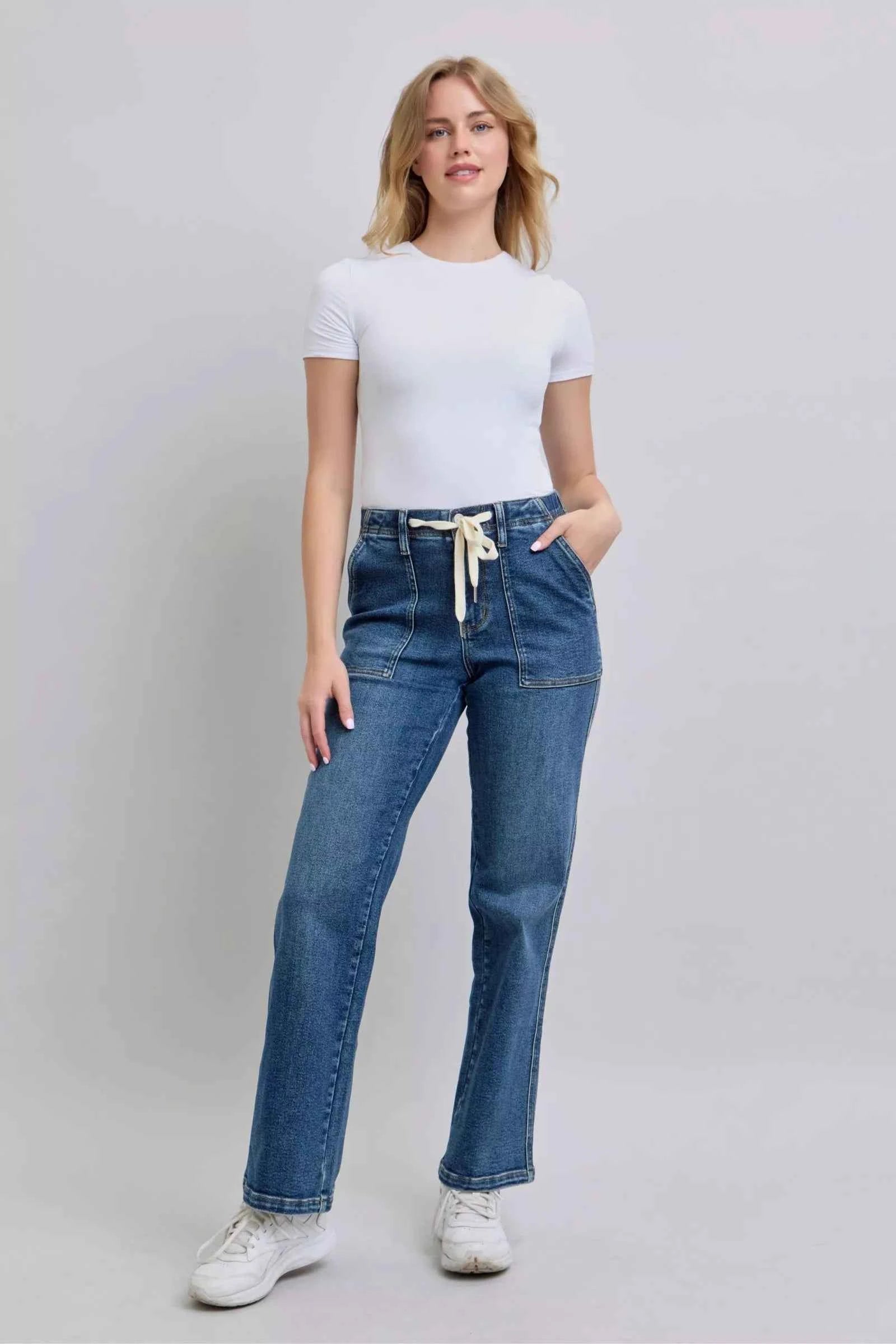 Judy Blue Drawstring Straight Jeans with Pockets e9e3a109-bca4-4a50-a470-2c9cb97df217-Max-Origin