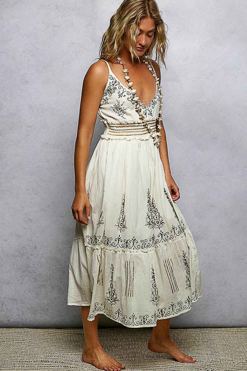 POL Smocked Waistband Floral Midi Cami Dress e9e5ee34-35fc-4203-bfcf-4e28cf84af3f-Max
