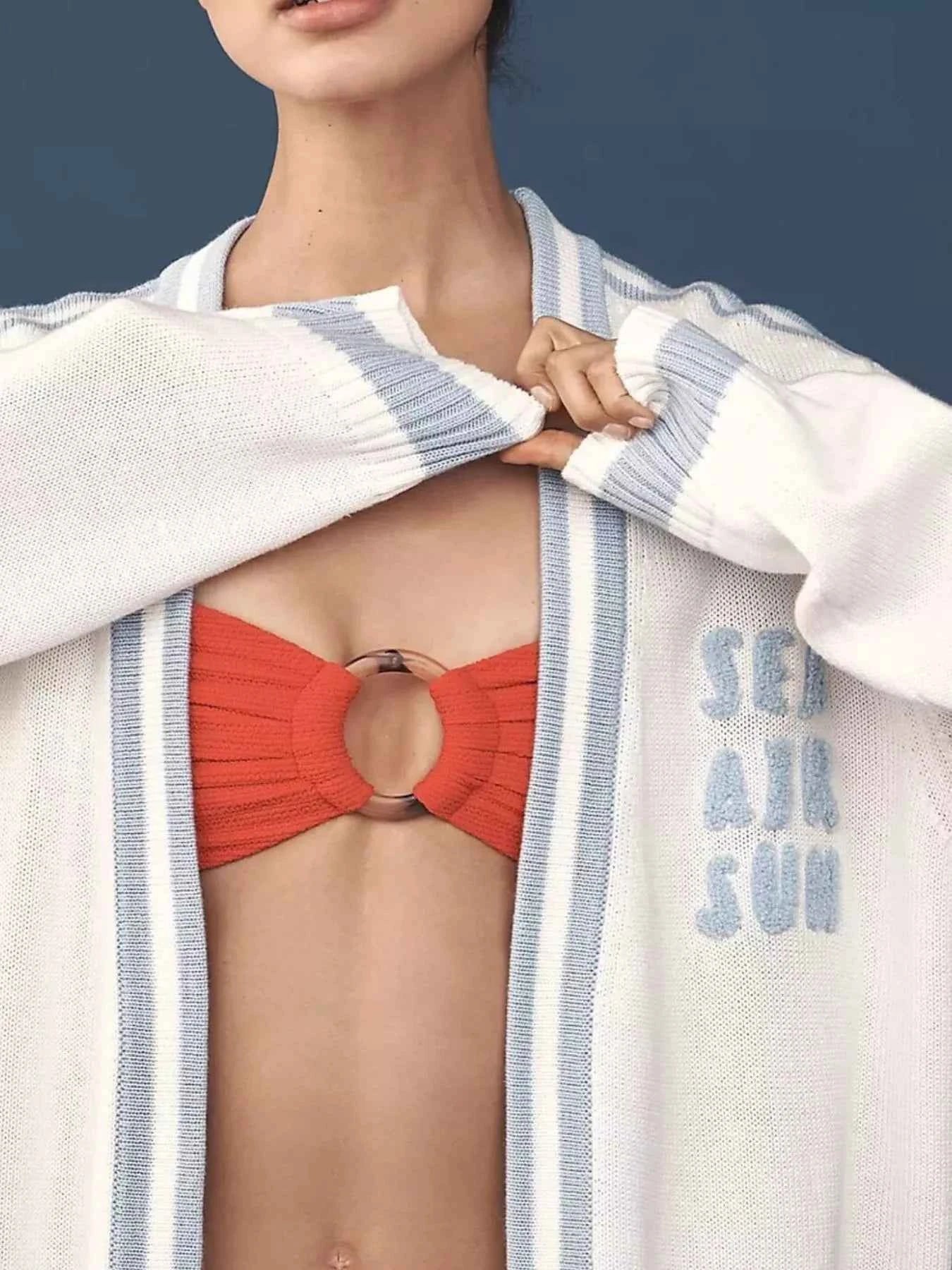 Seashell Embroidered Open Front Cardigan e9ea5920-6bad-4c11-8f20-eec90822029f-Max-Origin