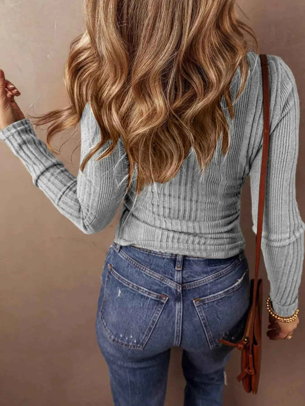 Full Size Ribbed Knit Button-Front Long Sleeve Top Plus Size e9eb4cc3f9ae44a7b15ac6e94b2079ef-Max-Origin