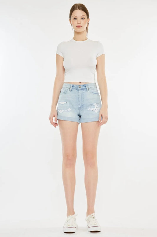 High Rise Repaired Mom Denim Shorts e9effbb7-e252-4804-afa6-347f77804fd2-Max