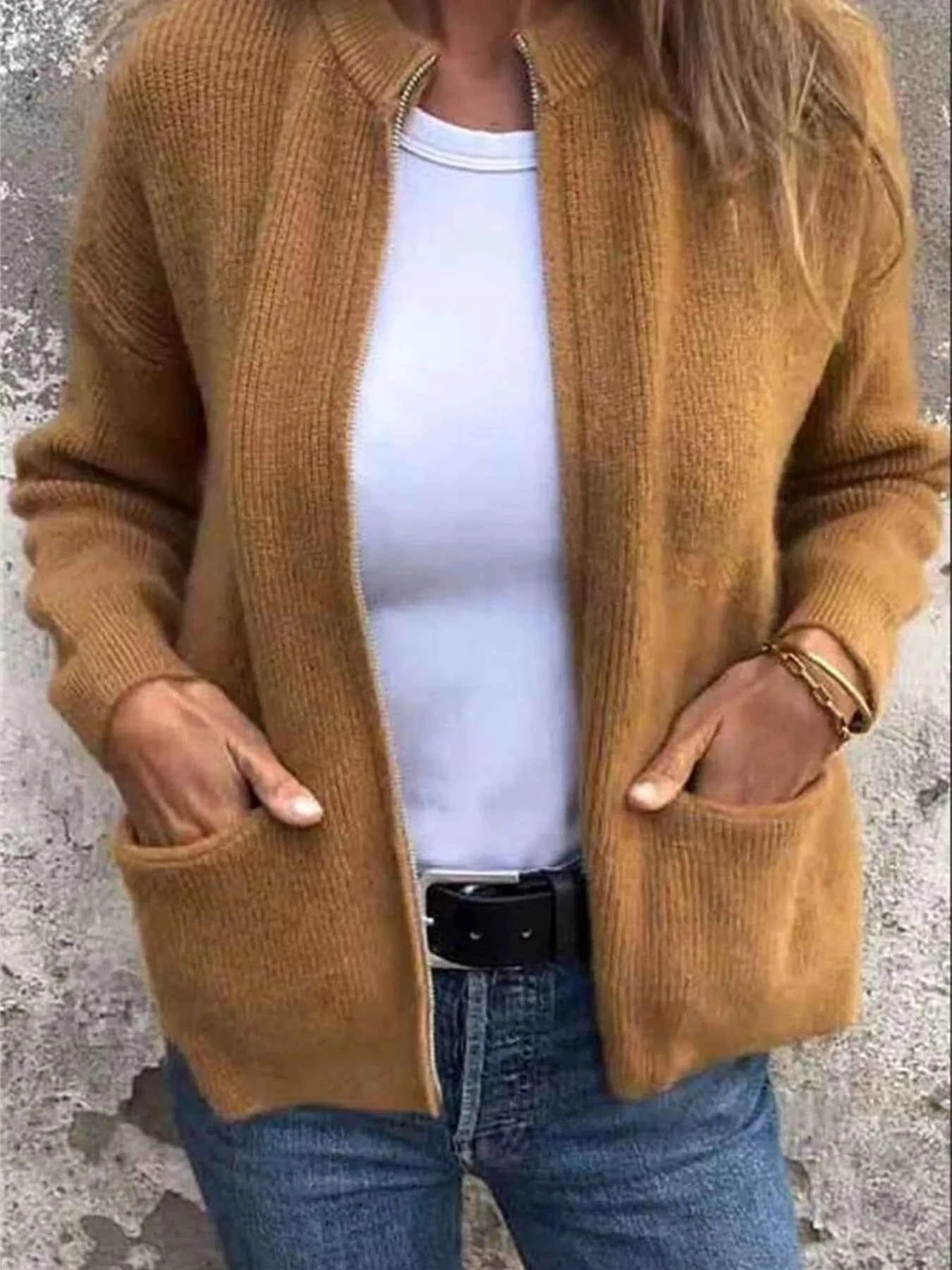 Open Front Drop Shoulder Cardigan Yellow ea071b5f358e437ba8622a2b33a66eaf-Max-Origin