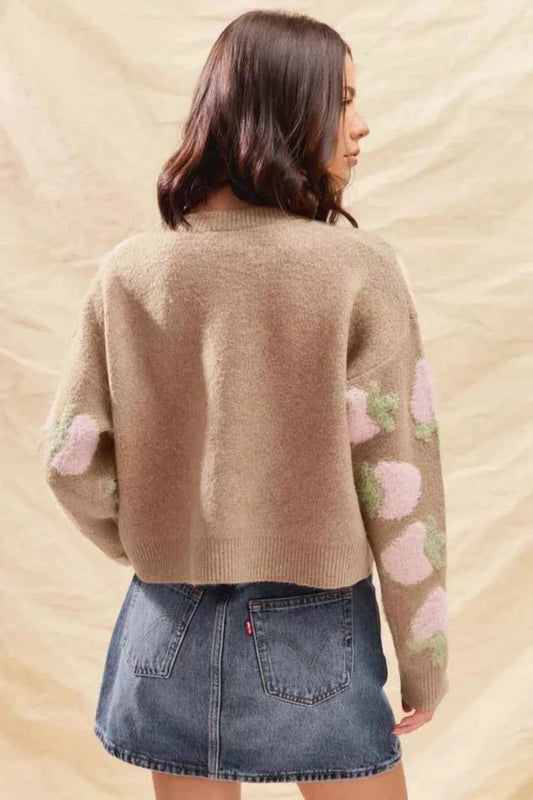 Strawberry Fruit All Over Button Sweater Cardigan ea0d5200-89dd-48df-ba9d-6f077bd44952-Max-Origin
