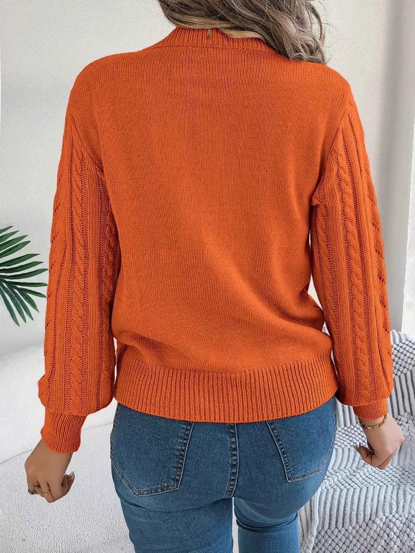 Cable-Knit Round Neck Sweater ea2c61c6-80a5-4222-a53c-136bf38e1775-Max-Origin
