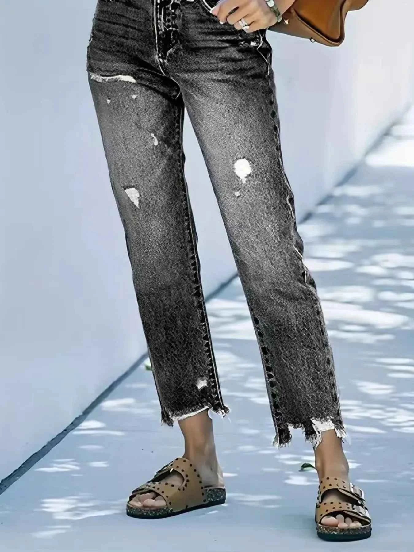 Distressed Straight Leg Jeans ea2d3dcd6cec48d8b3c7c5d8a404dfdd-Max-Origin