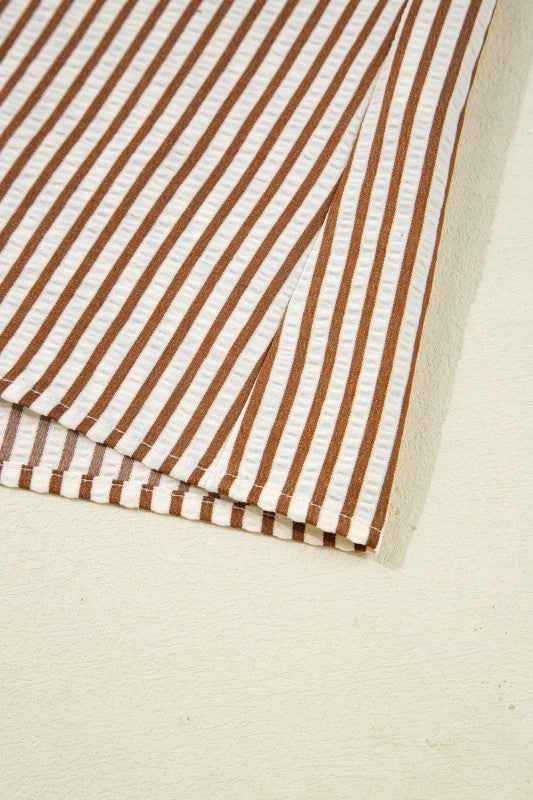 Blair Tied Cuffs Seersucker Blouse ea31d06e-7e27-42e2-9e73-40a443a77144