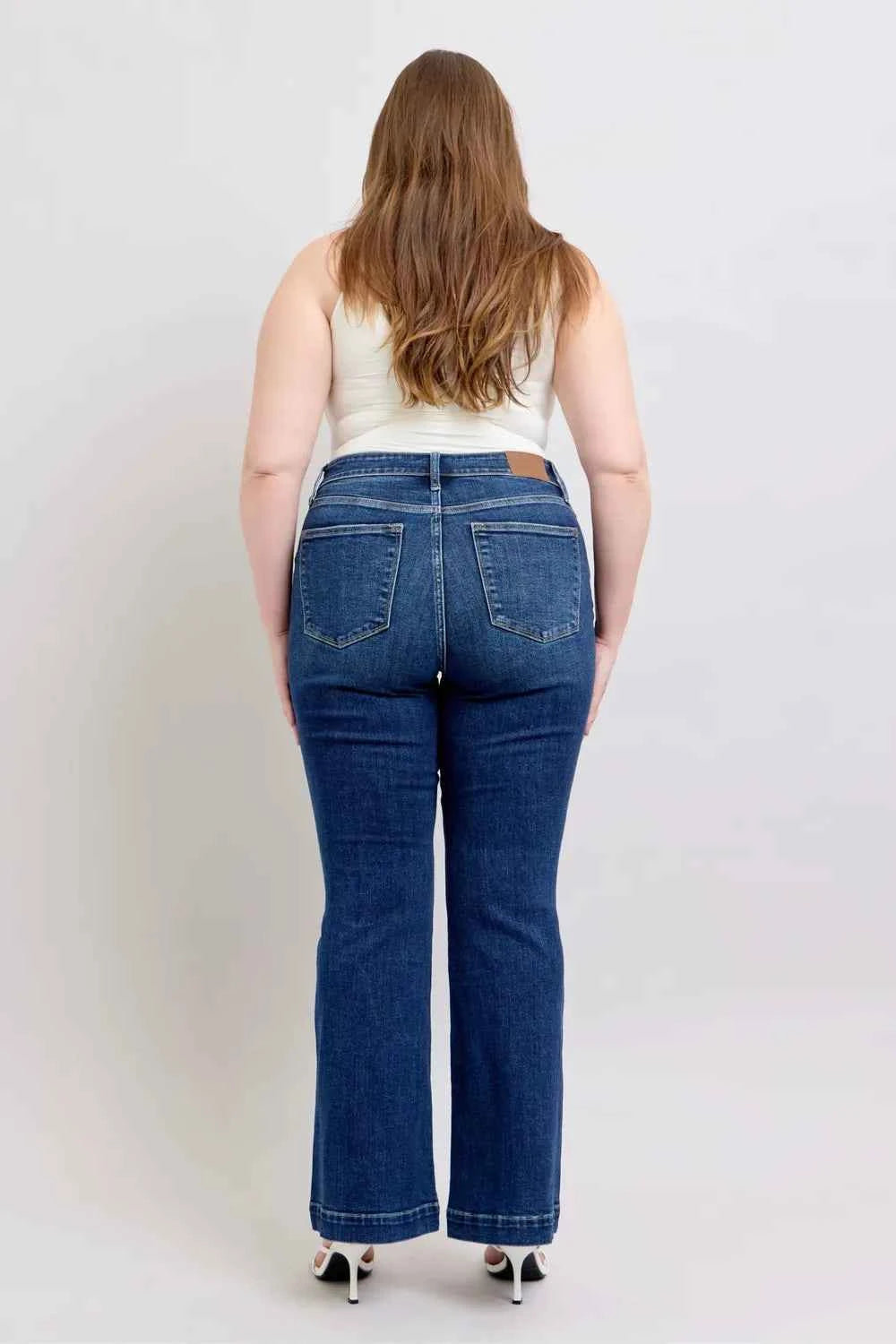 Judy Blue Full Size High Rise Flare Jeans with Pockets Plus Size ea4a7d74-af2e-4f80-9d93-fe24e516c050-Max