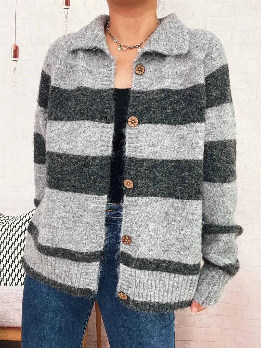 Striped Button-Up Cozy Cardigan ea4d32cdf038429f929fa3ebe5afa3ab-Max-Origin