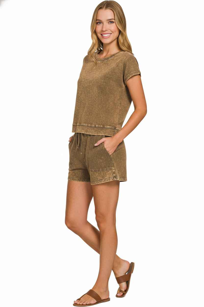 Zenana Premium Cotton Washed Sleeveless Top & Shorts Set ea55b8a5-7411-4489-925e-5c4ddab66845-Max