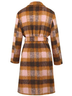 Tied Plaid Collared Neck Coat ea5bf78c-6a0a-4cf8-a433-71e5072cadc7-Max
