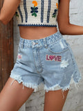 LOVE Distressed Raw Hem Denim Shorts Light ea667ee7-dea7-4482-baaa-c70597a99510-Max-Origin