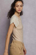 POL Outseam Detail Ribbed T-Shirt with Contrast Color Sleeves ea6c1400-f852-4b08-a1cf-3e124e4111d9-Max-Origin