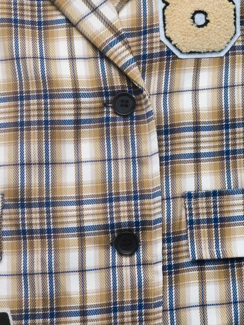 Number 87 Plaid Long Sleeve Blazer ea9d7c0813304b7e8c7b4c2d2436d551-Max-Origin