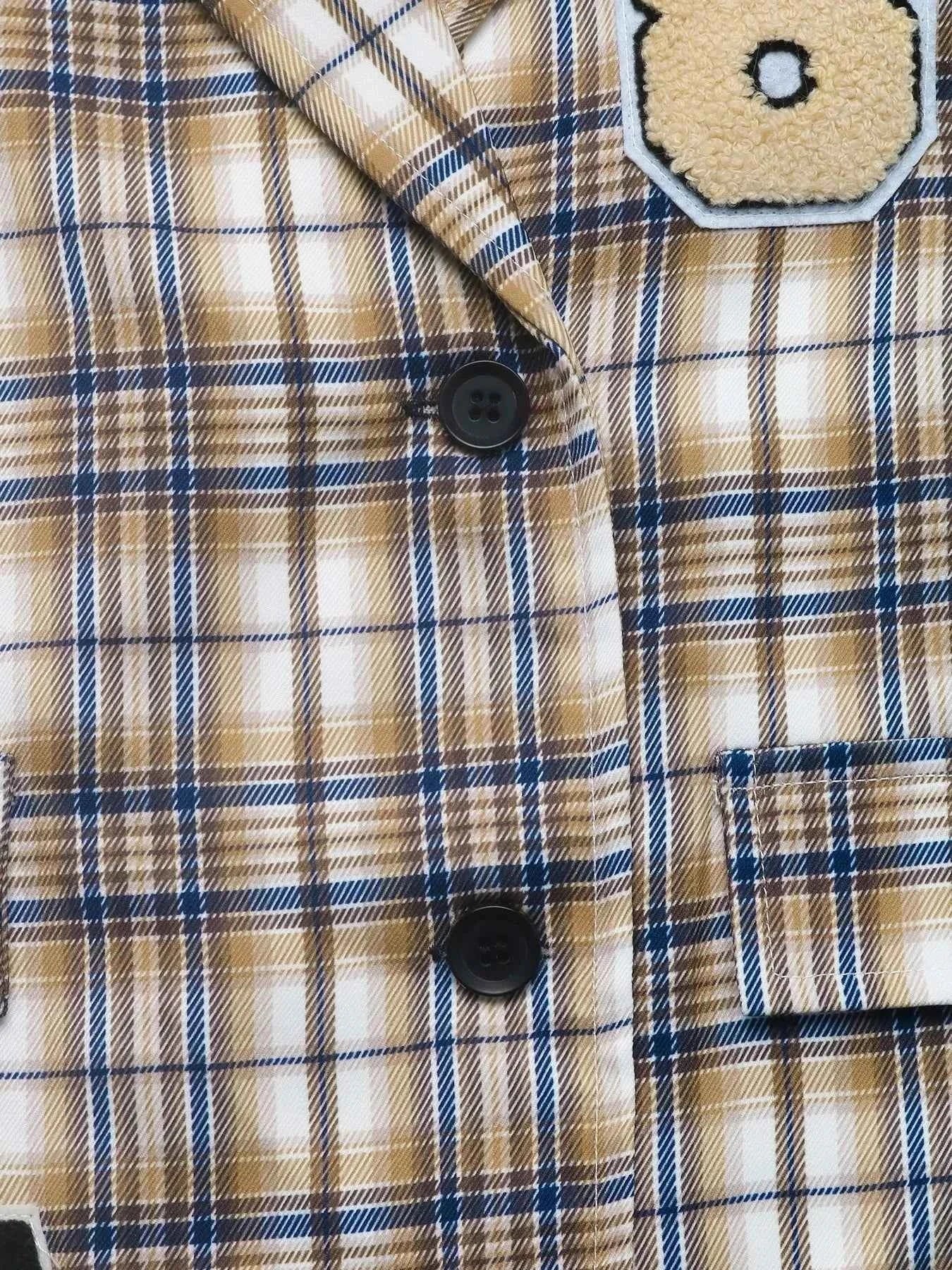 Number 87 Plaid Long Sleeve Blazer ea9d7c0813304b7e8c7b4c2d2436d551-Max-Origin
