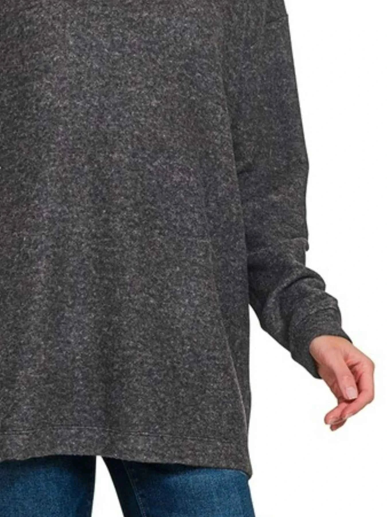 Zenana Hooded Brushed Melange Hacci Sweater eaabfda3-102e-4a86-ad45-eae4fa47ab06-Max-Origin