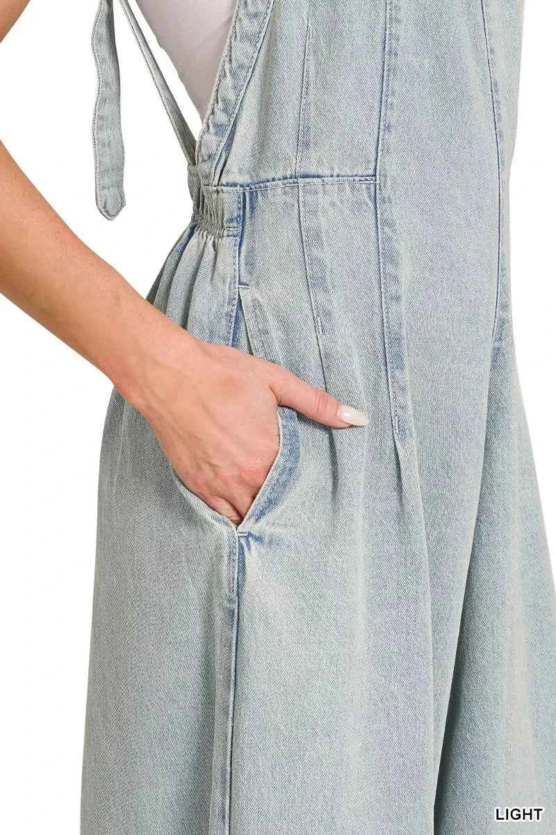 Zenana Denim Light Washed Wide Leg Overalls eaae4df1a98f44d7baaa269364257cd2-Max-Origin