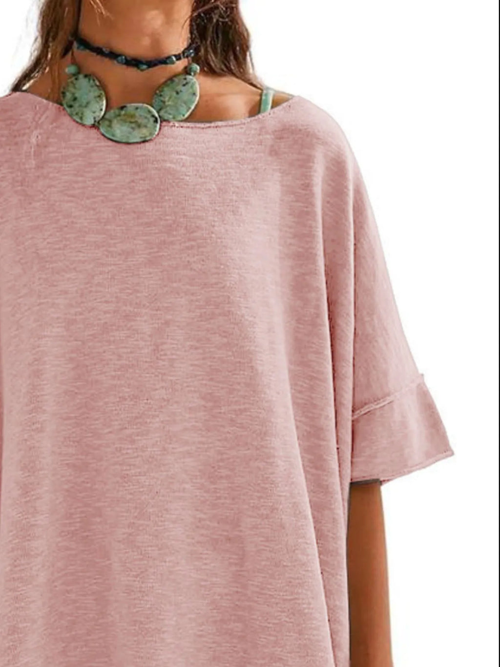 Oversized Round Neck Drop-Shoulder T-Shirt eab2153d-a029-4bde-8d7c-b2eb928f503d-Max-Origin