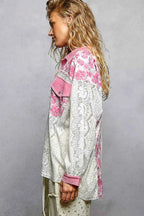 POL Floral Print Long Sleeve Lace Shirt with Front Pocket eabfda8f-8dc9-40f0-bdf4-3920a99eda9a-Max-Origin