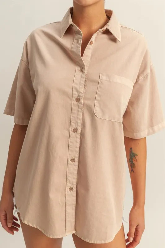 Short Sleeve Button Down Oversized Shirt eac0df209d7a4bce9f43dc5eb49968d4-Max-Origin