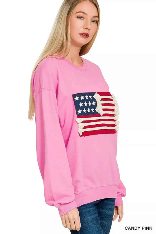 French Terry American Flag Pullover ead02db3f8f54426afd08fbe5db645f6-Max-Origin