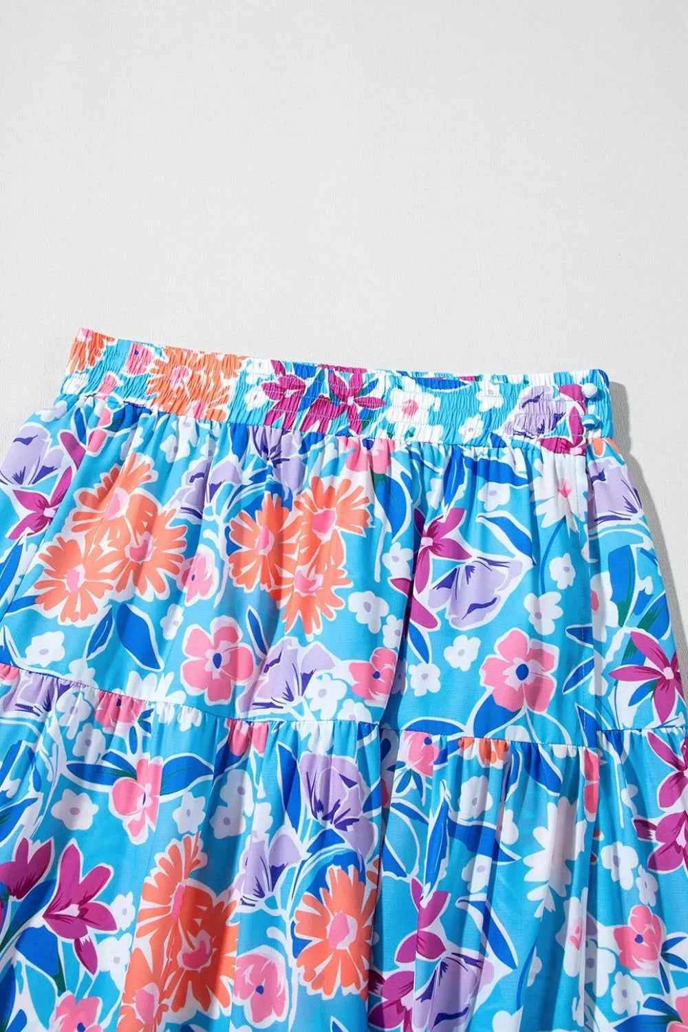 Floral Printed High Waist Split Skirt eae3f071-283c-48db-a661-f61f9756a23e-Max-Origin