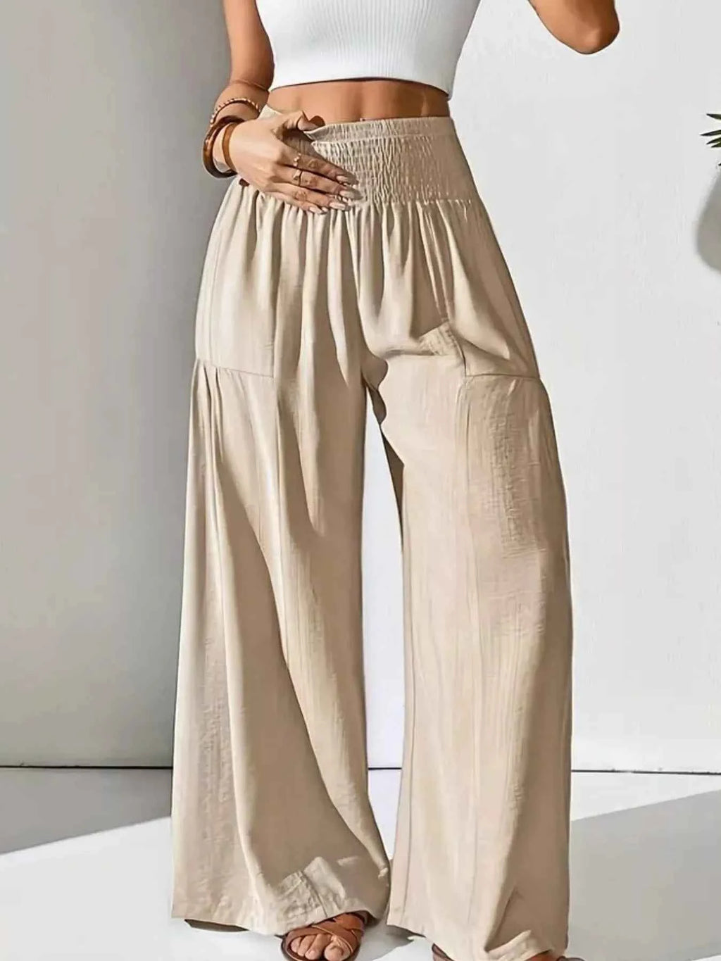 Smocked Waist Wide Leg Pants eafb71ba-b017-408a-abed-bd0abb5f3809-Max-Origin