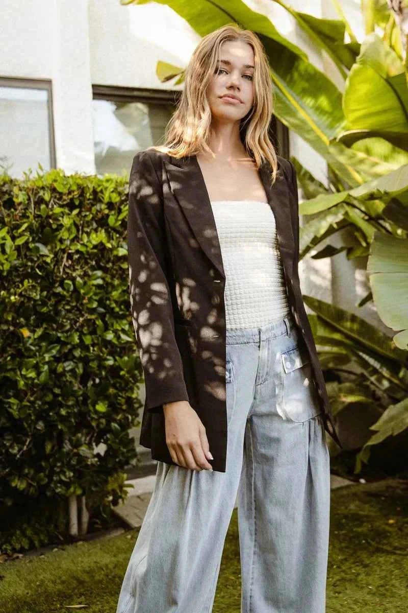 BiBi Single Brested Peaked Lapel Blazer eb05265a9c7b43828aef6d7eea366fa9-Max-Origin