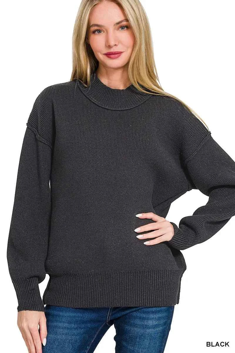 Zenana Wide Neckband Drop Shoulder Sweater BLACK eb0b9120d9924369b1267a1e114316b0-Max-Origin