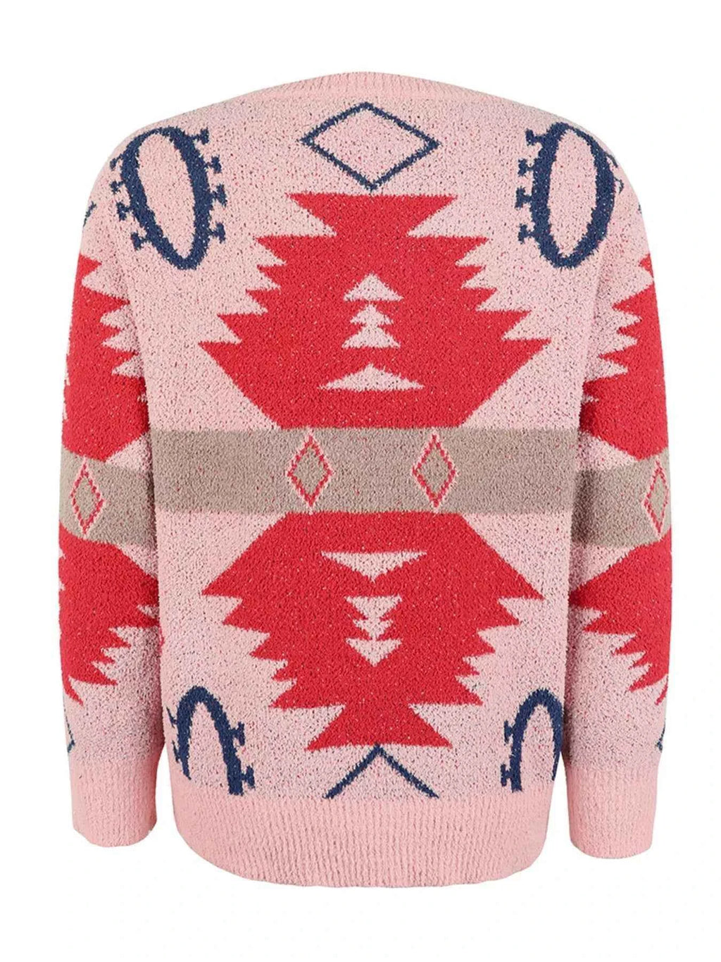 Geometric Round Neck Long Sleeve Sweater eb14d0449bc0471e9754efdd1919f4ec-Max-Origin