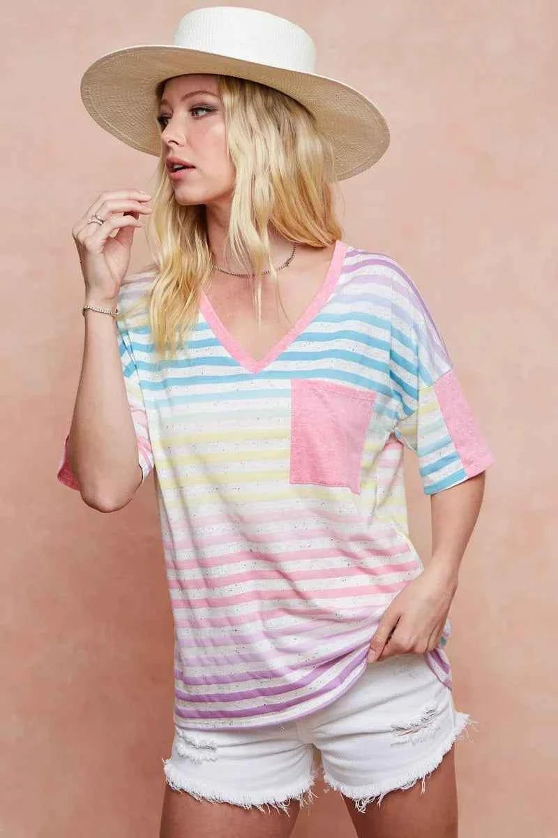 BiBi Rainbow Stripe Printed Triblend Knit Top eb21ac3f7bfe46c7ab51d3f24a36f11b-Max-Origin