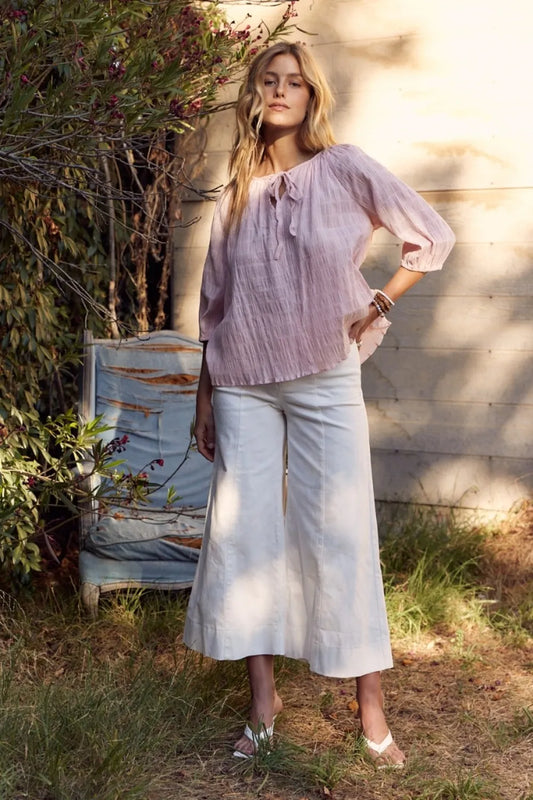 In February Textured Tie Neck Blouse eb23a4d9-9a7d-478c-bcbd-d5b0dc24a00f-Max