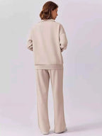 Relaxed Fit Quarter-Zip Top and Pants Set eb2a3b696c924b7283817cefe9eaa924-Max-Origin