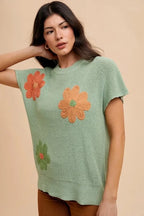 Annie Wear Large Flower Embo Dolman Sleeve Summer Sweater Top eb5c81a5ba174263b34290c7bb0c6902-Max-Origin