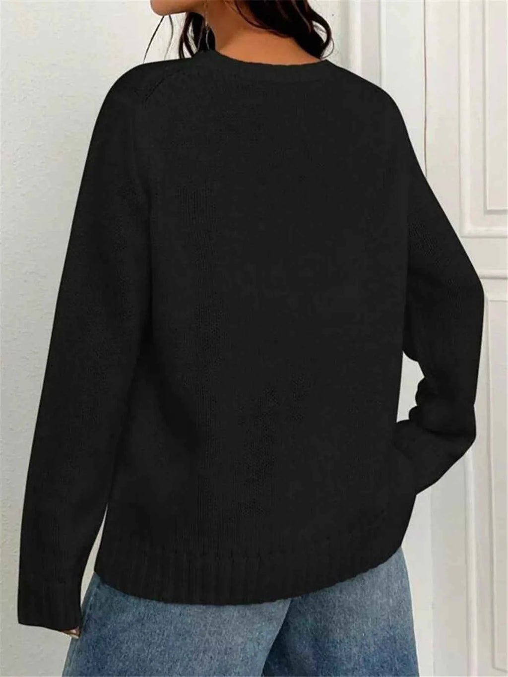 US Flag Round Neck Long Sleeve Sweater eb6b1c7d9ec245d2b695c43de11bebbf-Max-Origin