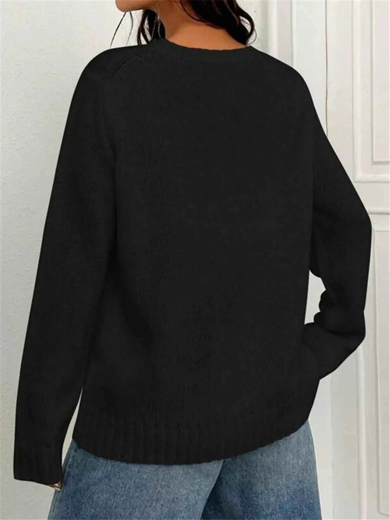 US Flag Round Neck Long Sleeve Sweater eb6b1c7d9ec245d2b695c43de11bebbf-Max-Origin