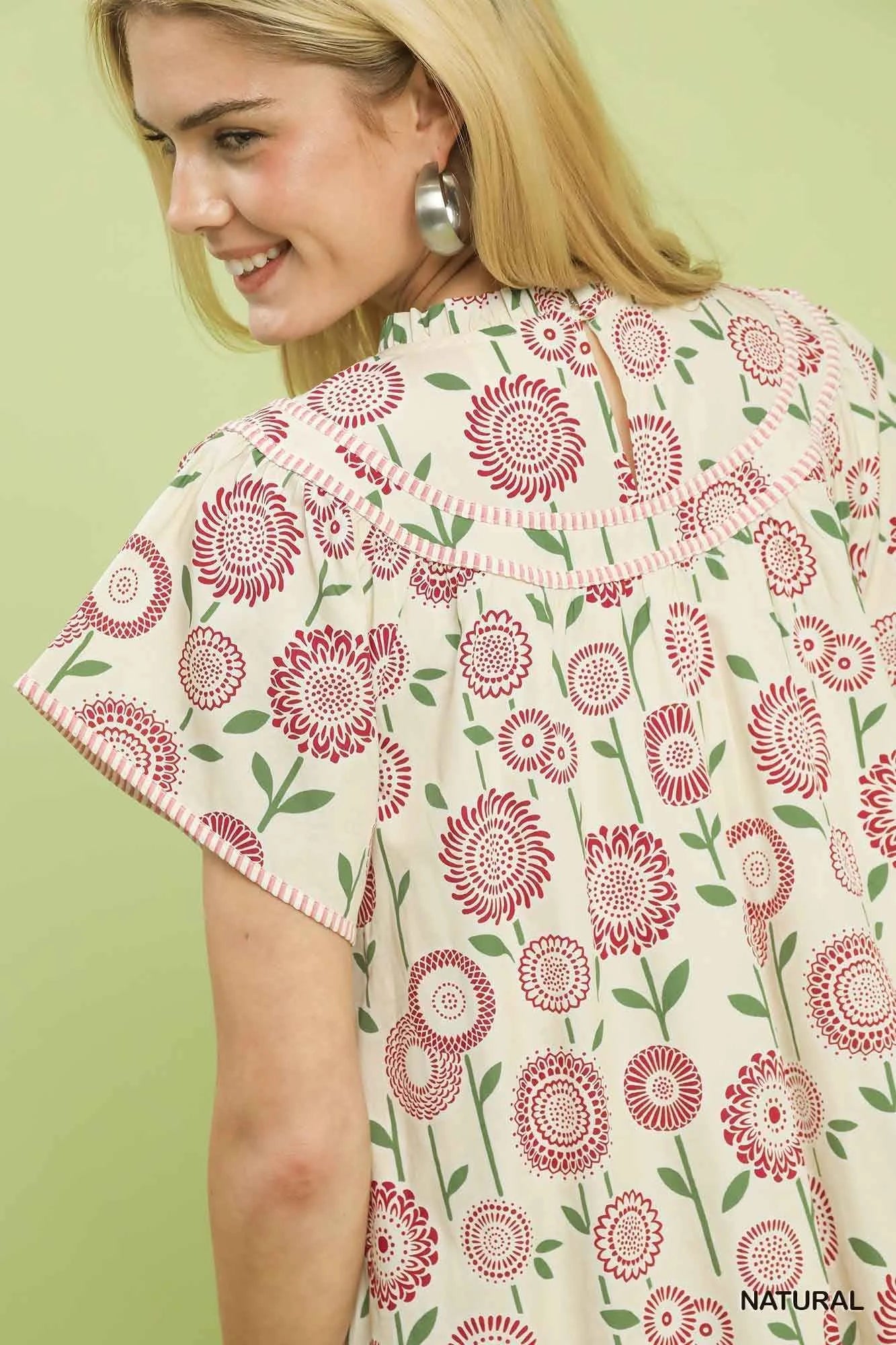 Umgee Floral Print Tiered Babydoll Dress eb6e0abe-efbb-4ff2-9279-e9dc71be4651-Max