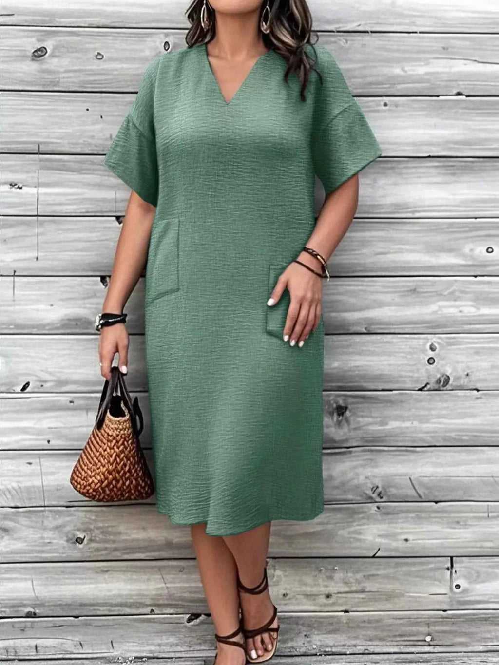 Plus Size V-Neck Half Sleeve Dress eb7ebfb1-c903-4d75-8522-f2bfa9dcf8bd-Max-Origin