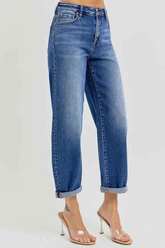 Full Size High Rise Crop Mild Barrel Jeans Plus Size eb863108-6377-48d9-aae0-26f448642cb4-Max-Origin