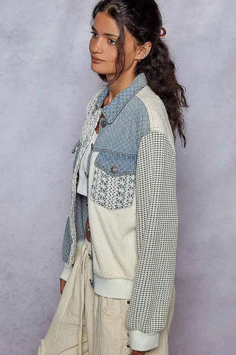 POL Lace Details Button Up Jacket with Chest Pockets eb8d3c86-da2f-41f2-b483-04dc5b806ed1-Max-Origin