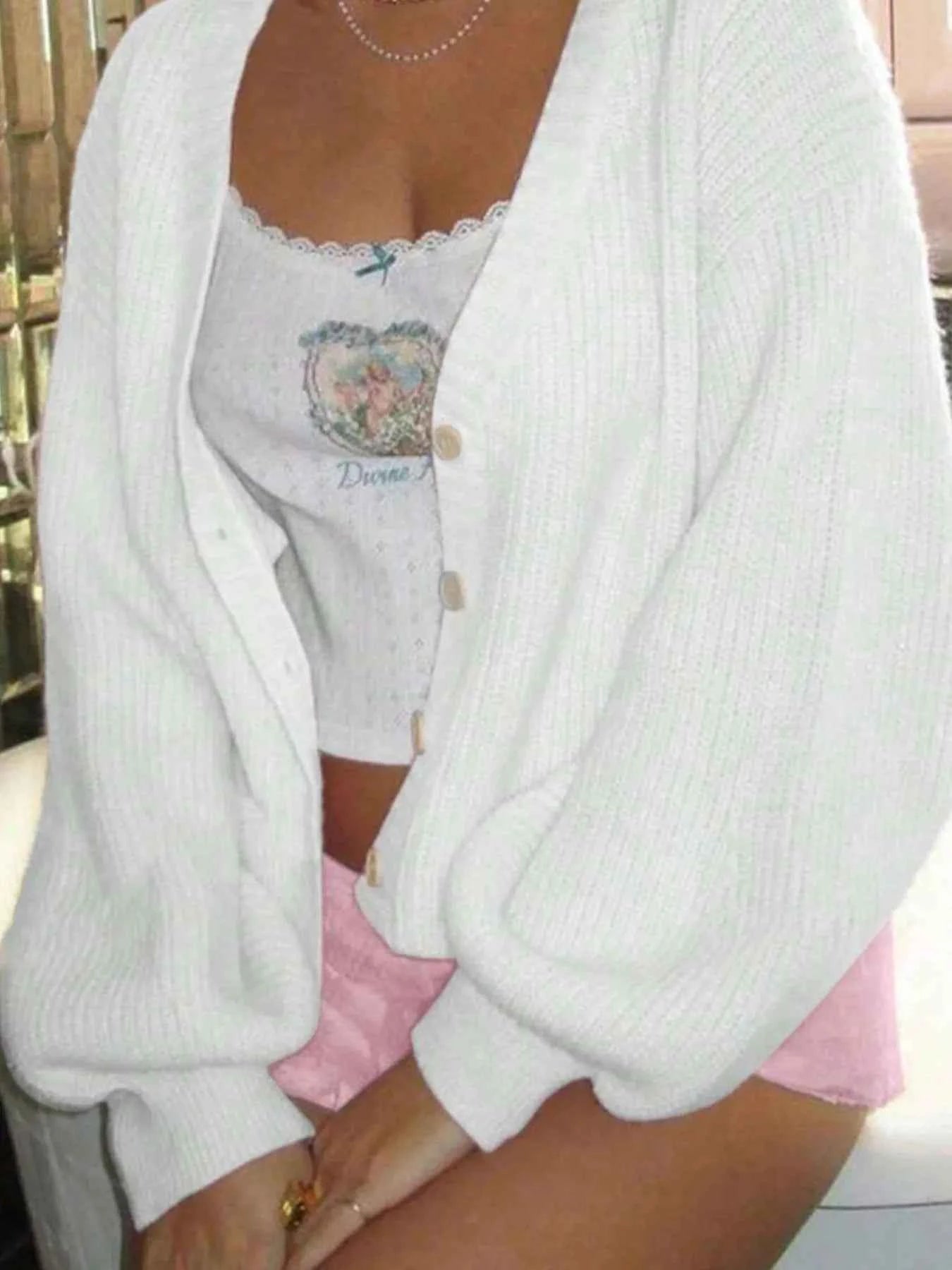 Ribbed Knit Open Front Cardigan with Cozy Oversized Fit
